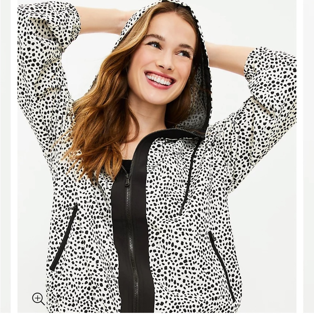 Lou & Grey Leopard Print Wanderweave Windbreaker Jacket from LOFT